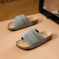 Nueva llegada, sandalias de corcho de Color a la moda para niños 28-35, precio bajo, zapatillas deslizantes de diseño de cuero para niñas de alta calidad - details 5