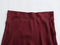TRAFZA-faldas lisas de satén para mujer, faldas largas de cintura elástica para fiesta en la playa, trajes informales holgados, 2024 - details 36