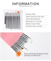 Set de Pinceles de Arte para Uñas KADS 15PCS Manicura Pedicura Diseño Suave con Cerdas de Nylon Adecuado para Pinturas Finas y Dibujos Líneas - details 2