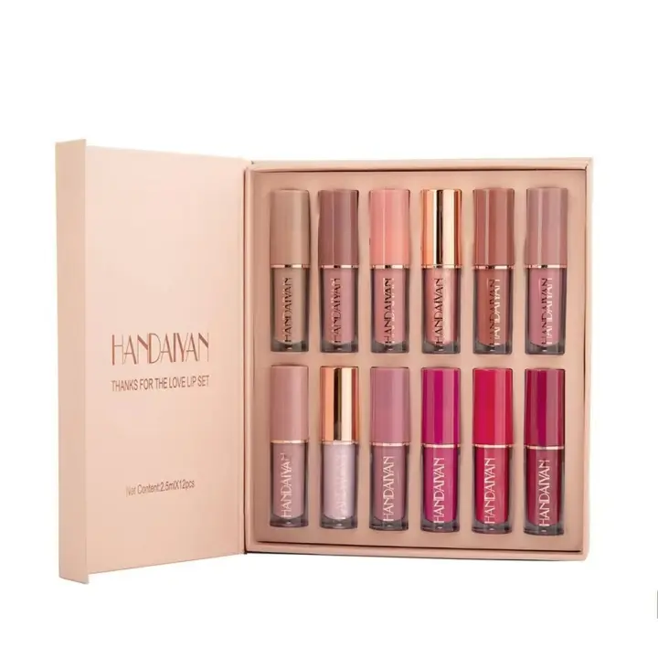Pintalabios Mate de Larga duración, Brillo Permanente, Barra de Labios Líquido, Labios hidratantes, 12 Colores - 1