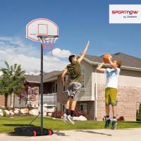 Canasta de Baloncesto Portátil Ajustable de Altura Juego de Baloncesto al Aire Libre con Tablero de Dardos Aro de Baloncesto Negro para Adolescentes y Adultos - details 1