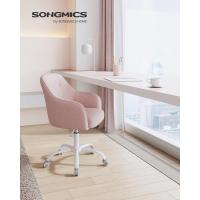 Silla de estudio, giratoria, altura ajustable, carga de 110 kg, marco de acero, tela de algodón-lino transpirable, para estudio, dormitorio, marrón OBG019K01 - details 16