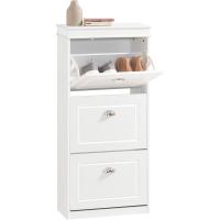 Estrecho con 3 Puertas Abatibles Organizador para Zapatos Blanco FSR94-W ES - details 0
