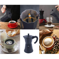Cafetera eléctrica profesional de 300ml, Espresso, 6 tazas, jarra de Moca, color negro - details 0