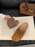 Nuevos Zapatillas de Plataforma para Mujer Primavera-Verano 2025 Versátiles Cordones de Media Pantorrilla en Piel Arrugada - details 3