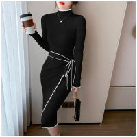 Elegante Vestido de Punto con Cordones Moda de Oficina para Mujeres en Otoño-Invierno - details 20