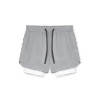 Pantalones Cortos de Nylon con Bolsillo Ideal para Entrenamiento Muscular y Correr 2 en 1 Deportiva - details 3