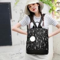 Mochila Con Estampado Floral Para Mujer, Bolsa De Viaje Informal, Con Bola De Pelo, De Gran Capacidad, Nueva - details 1