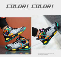 Zapatillas de baloncesto de cuero impermeables para niños, zapatos de tenis para niños, zapatillas para correr al aire libre, zapatos deportivos escolares antideslizantes, moda - details 15