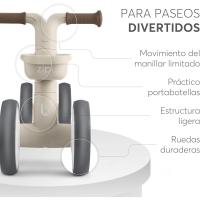 Bicicleta Sin Pedales ZIPI, Correpasillos Bebé de 1 a 3 Años, Bicicleta Equilibrio, Bici Bebé con Canasta, Ajustable, Juguete para Niños, Regalo Bebé, Beige - details 5
