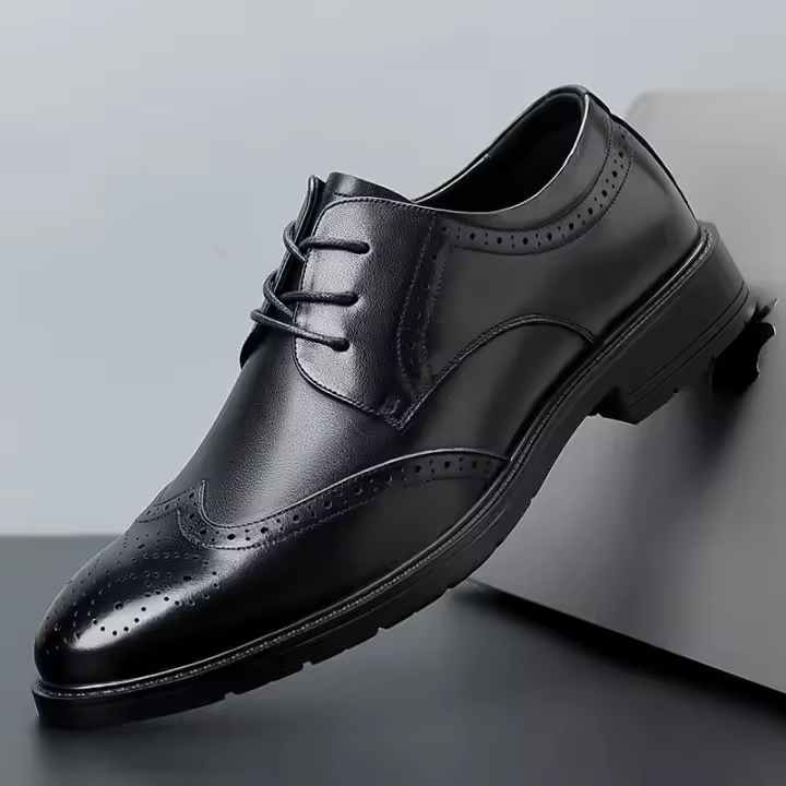 Zapatos de cuero zapatos de los hombres de cuero de gama alta suave primavera traje de vestir de negocios de los hombres zapatos de cuero estilo británico zapatos de boda - 1