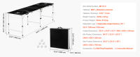 SucceBuy Mesa de Beer Pong portátil de 8 pies, mesa plegable con asas de transporte y 6 bolas de Pong, altura ajustable - details 6