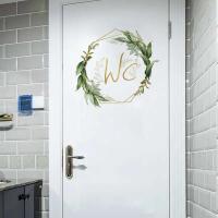 elsenh hombres y mujeres WC pegatina de pared para baño PVC calcomanías para el hogar cartel impermeable pegatinas de puerta letrero de inodoro - details 5