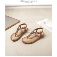 Sandalias de Mujer 2025 Estilo Boho con Cuentas y Strass Zapatos de Playa Transpirables - details 13
