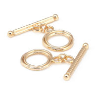 Pulsera de Tirantes Geométricos de Latón Dorado 18K Clasps para Hacer Joyería DIY - details 14