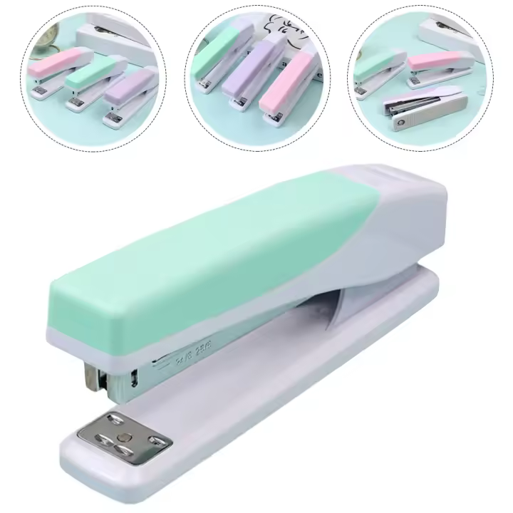 Grapadora multiusos, escritorio de trabajo para niños, decoración de escritorio, grapadoras de goma para suministros de oficina resistentes - 1