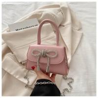 Mini bolsa de hombro con cordones para mujeres, correa de hombro para mujeres, solapa de cuero PU, cadena, moda - details 21