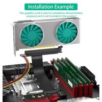 Tarjeta adaptadora elevadora de tarjeta gráfica M.2 NGFF Key M a PCIe 16x, Cable de extensión Nvme a pci-express 16X (dirección izquierda) - details 3