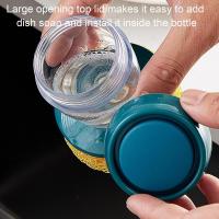 Cepillo dispensador recargable para limpieza de platos, dispositivo portátil para lavar platos, dispensador de jabón líquido - details 2