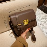 Bolso de Mano de Estilo Francés con Abrigo de Cocodrilo Color Marrón Ligero, Cierre de Hebilla, Liner de Poliéster, Pintado de Borde, Monedero Cuadrado de Moda Pequeño - details 7