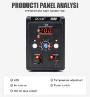Estación de Soldadura Térmica JCD 858D 700W BGA Herramientas de Reparación de Soldadura por Aire Caliente 220V para SMD SMT Fuente de Alimentación Eléctrica con Pantalla LCD Fabricado en China - details 1