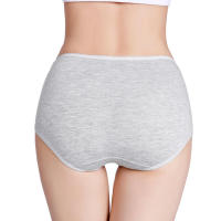 Bragas de cintura alta para mujer, ropa interior de algodón de talla grande, sólida, Sexy, sin costuras, íntima, 3 piezas por lote - details 9