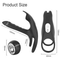 Leten Vibrador de Retraso para Parejas Anillo Doble para Estimulación Clitoris - details 7