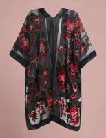 WeHello-Kimono largo bohemio para mujer, Veet, con pareo de playa, cárdigan de vacaciones, chal con borlas de gasa - details 1