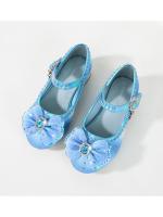 Zapatos de tacón alto para niños, calzado versátil de cuero con lentejuelas, Arco Iris, lazo, Princesa, fiesta, boda, primavera y otoño - details 5