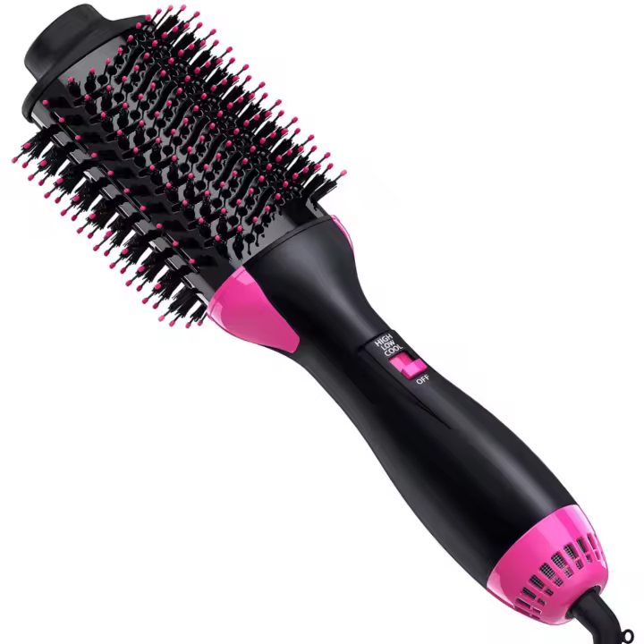 1 Pcs Plus 2.0 One-Step Hot Air Brush - 4 in 1 HairDryer Styler and Volumizer for Drying Straightening Curling Volumizing Hair - 1