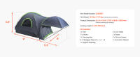 SucceBuy Tienda de campaña para Acampar, Impermeable, Doble Capa, con Ventanas de Malla y Bolsa de Almacenamiento, Ideal para Aventuras al Aire Libre - details 8