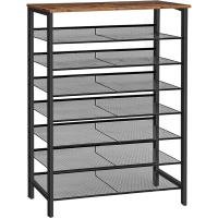 Zapatero de 8 Niveles, Zapatero, Zapatero, 100 x 30 x 137 cm, Plano e Inclinable, para 32-40 Pares, Organizador de Zapatos, para Entrada, Pasillo EBF118XJ01 - details 0