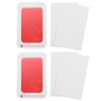 Kit de almohadilla de tinta con estampado de perro para mascotas, huella de mano segura para bebé, huella de mano DIY, fácil de limpiar, recuerdo para mascotas rojo - details 0