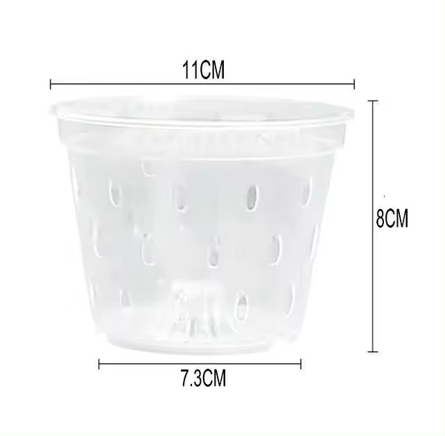 Maceta de orquídea transparente de plástico para interiores y exteriores Phalaenopsis - 1
