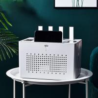 Caja de almacenamiento para enrutador Wifi de doble capa, organizador de cables para enchufe de escritorio, decodificador, artículo, caja de acabado oculta - details 0