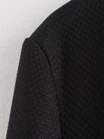 Elegant Black White Jacket For Women Autumn O Neck Long Sleeve Crop Coat Single Breasted With Belt Lady New Outerwear - details 8