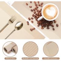 Manteles Individuales Juego de 4, Salvamanteles Individuales en PVC para Comedor 45*30 CM, Oro - details 2