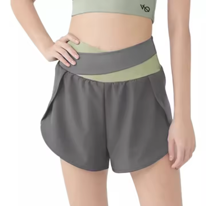Pantalones cortos De Entrenamiento con bolsillo para Yoga, Ropa De Fitness para correr, pantalones cortos De Entrenamiento De Cintura Alta - 1