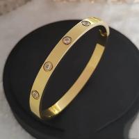 Fashion Round Cubic Zirconia Bracelets For Women Men Gold Silver Color Metal Classic Bracelet Party Daily Jewelry - details 4