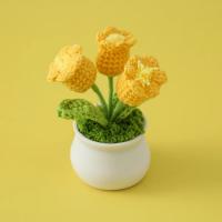 Ramo de Flores de Crochet Hecho a Mano Tulipanes Ramo Tejido Finalizado - details 11