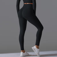 Hamidou-Pantalones deportivos de Yoga para mujer, mallas de cintura alta y caderas ajustadas, glúteos de melocotón, pantalones de Yoga desnudos de cintura alta - details 11