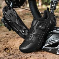 Zapatillas de ciclismo para hombre, calzado para bicicleta de montaña, Compatible con el sistema SPD, calas de Pedal para montar en exteriores e interiores - details 1