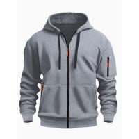 2025 nueva sudadera con capucha para hombres con cremallera y bolsillo grande top casual transfronterizo suelto y cómodo. - details 1