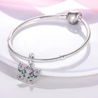 LAZA-Colgante de Plata de Ley 925 con forma de mariposa, abalorio para pulseras y collares, regalo de joyería para mujeres y niñas - details 3