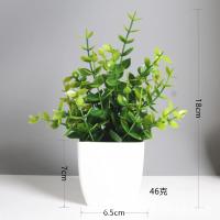 Bonsái Artificial Planta Verde Falsa de Eucalyptus en Maceta para Decoración de Hogar Interior y Exterior - details 1