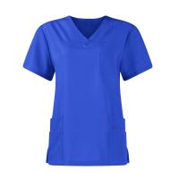 Uniforme de enfermera de color sólido para mujer, traje de pantalones de manga corta con cuello en V de tela de secado rápido, uniforme de enfermería con múltiples bolsillos - details 57