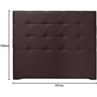 Cabecero tapizado acolchado para dormitorio, modelo Tablet largo en tela antimanchas gris antracita y medidas 151 x 125 cm para camas de 135 o 150 cm. - details 41
