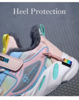 Zapatillas de deporte cálidas de invierno para niños, zapatos antideslizantes de cuero para niñas, zapatos casuales para caminar, zapatos deportivos para correr, zapatos de algodón para niños - details 7
