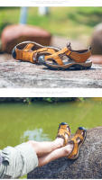 Novedad de verano, sandalias para hombre, sandalias romanas clásicas de cuero, zapatos de playa para exteriores, sandalias informales para senderismo acuático para hombre - details 13