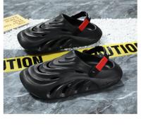 Sandalias que usan los hombres en verano, antideslizantes de suela gruesa, zapatos con orificios con sensación de mierda para conducir, geniales zapatillas de bolsa de gran tamaño de doble propósito de playa - details 14